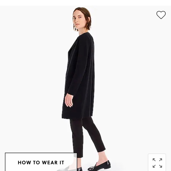 J Crew linen Juliette collarless sweater blazer long M - Picture 2 of 8